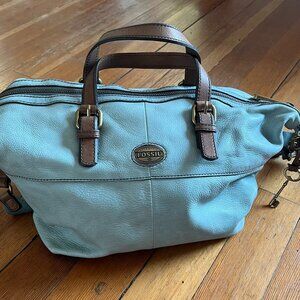 Fossil Long Live Vintage large bag in turquoise / aqua leather